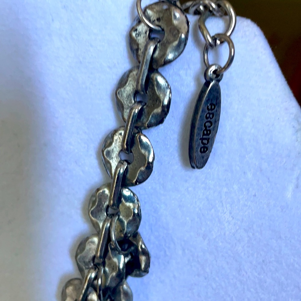 Escape From Paris Silvertone Statement Necklace - image 4